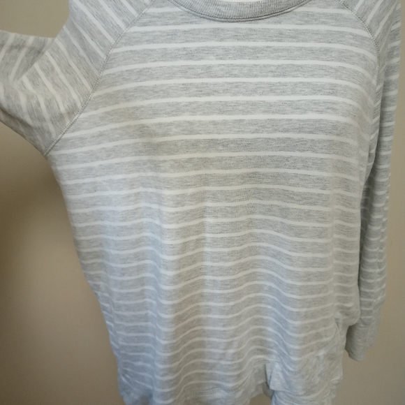 Active Life Modal Athleisure Gray Striped Soft top - Picture 12 of 14